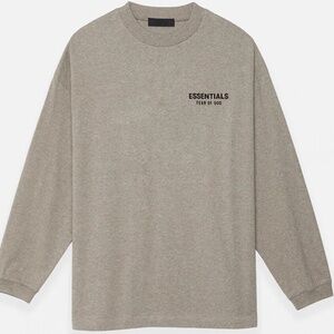 Fear of God Essentials Heather Grey Long Sleeve T-Shirt